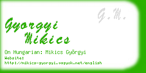 gyorgyi mikics business card